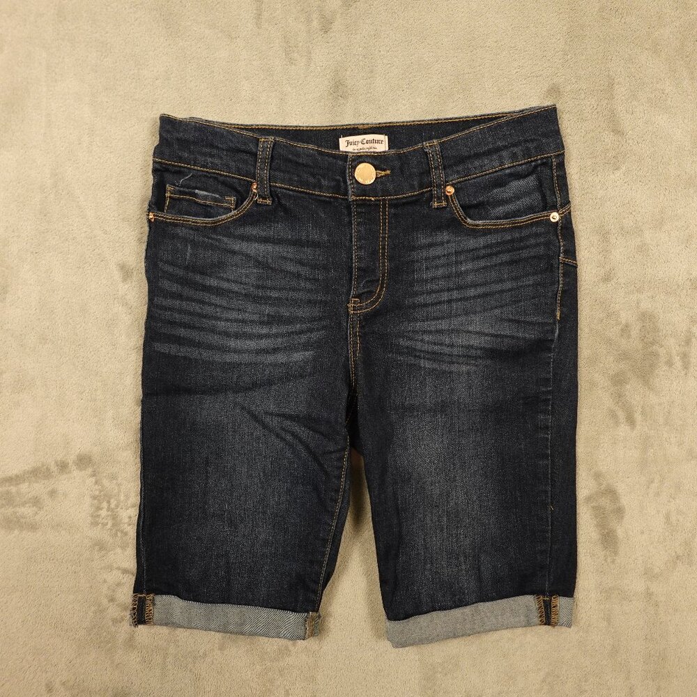 Juicy Couture Bermuda Shorts women's‎ 4 blue denim mid rise